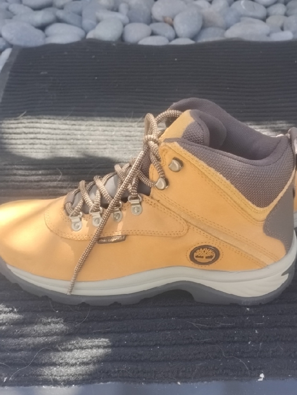 Men's Tan Timberland Boots - Lace-Up Steel Toe Shoes - Picture 2 of 10